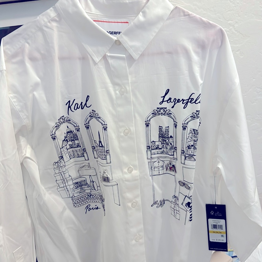 Karl Lagerfeld tunic top nwt